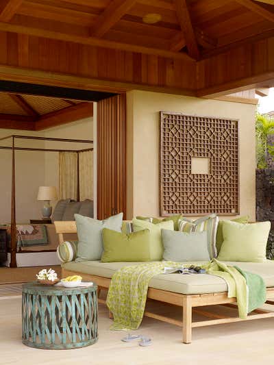  Beach Style Tropical Vacation Home Bedroom. Four Seasons Hawaii Beach House by Christine Markatos Design.