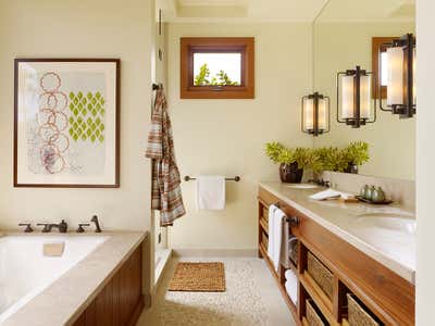  Beach Style Tropical Vacation Home Bathroom. Four Seasons Hawaii Beach House by Christine Markatos Design.