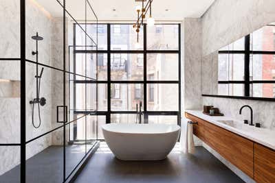  Modern Family Home Bathroom. Townhouse in New York City by Ychelle Interior Design.
