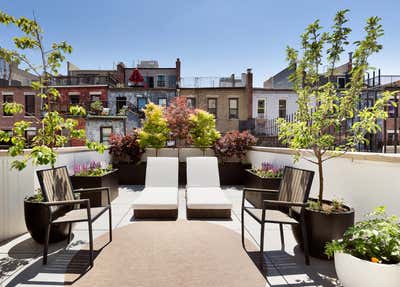  Bohemian Patio and Deck. Townhouse in New York City by Ychelle Interior Design.