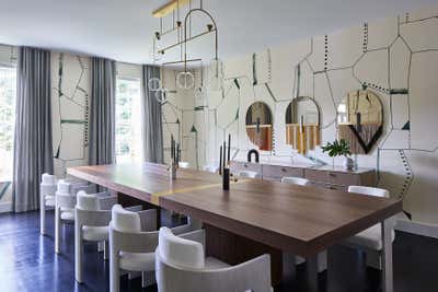  Contemporary Family Home Dining Room. Purchase, NY by Melanie Morris Interiors.
