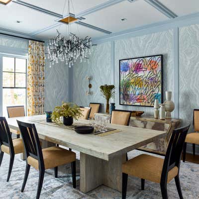  Bohemian Dining Room. Maximalist Westchester Interior Design  by Kati Curtis Design.