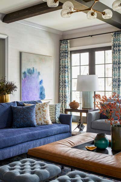  Cottage Living Room. Maximalist Westchester Interior Design  by Kati Curtis Design.
