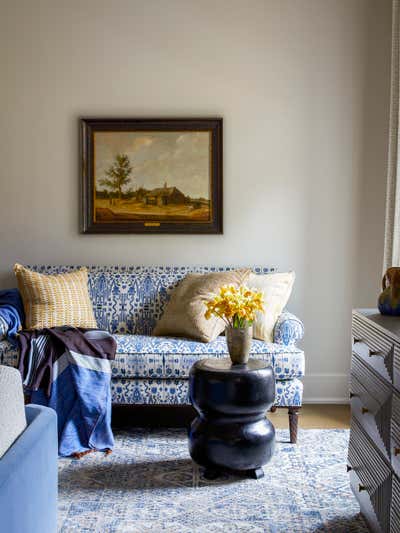  Mediterranean Family Home Bedroom. Maximalist Westchester Interior Design  by Kati Curtis Design.