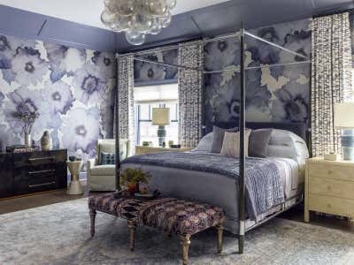  Contemporary Transitional Family Home Bedroom. Maximalist Westchester Interior Design  by Kati Curtis Design.