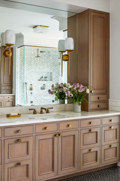  Contemporary Family Home Bathroom. Maximalist Westchester Interior Design  by Kati Curtis Design.