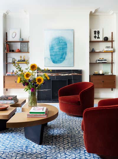  Mid-Century Modern Living Room. Brooklyn Heights Townhouse by Lucy Harris Studio.