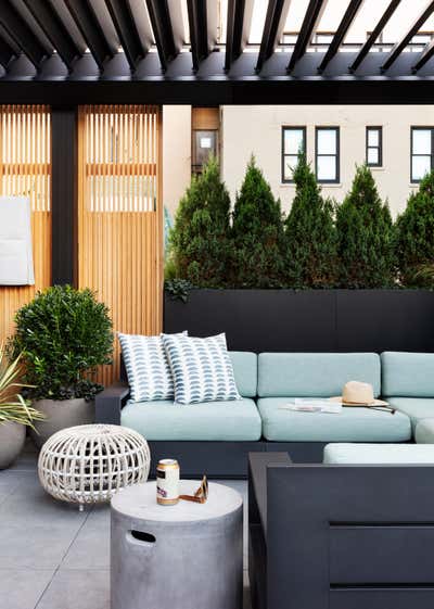  Modern Eclectic Family Home Patio and Deck. Brooklyn Heights Townhouse by Lucy Harris Studio.