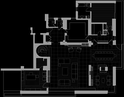  Contemporary Apartment Open Plan. BUCHAREST DUPLEX APARTMENT by Christine A.L. Restaino Architect P.C..