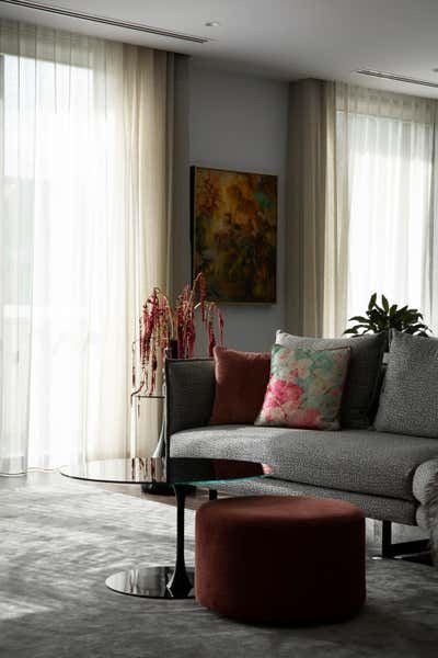 Maximalist Apartment Living Room. Aubins  by Sara Levitas Design Studio.