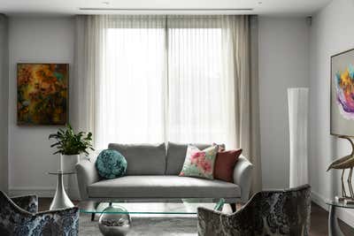  Craftsman Apartment Living Room. Aubins  by Sara Levitas Design Studio.