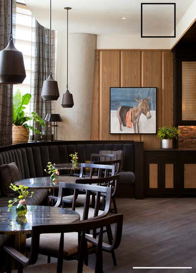  Art Deco Mid-Century Modern Hotel Dining Room. Cypress Lounge by Cravotta Interiors.