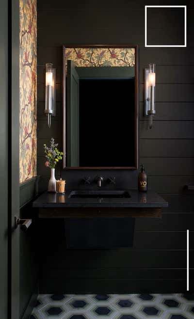  Eclectic Hotel Bathroom. Cypress Lounge by Cravotta Interiors.