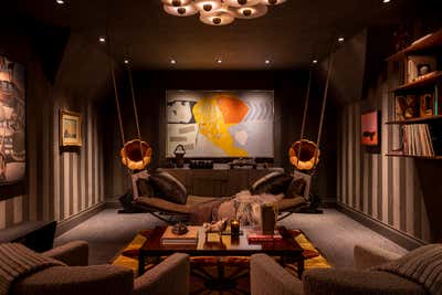 Art Deco Bar and Game Room. HiFi Lounge by Cravotta Interiors.