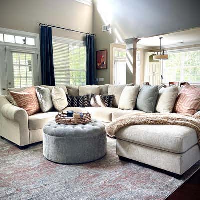  Transitional Family Home Living Room. Project Sugarberry by Kingston-Bryce Interiors.