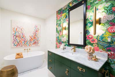  Mid-Century Modern Family Home Bathroom. Granada Drive by Ashley DeLapp Interior Design LLC.