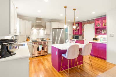  Mid-Century Modern Asian Contemporary Family Home Kitchen. Granada Drive by Ashley DeLapp Interior Design LLC.