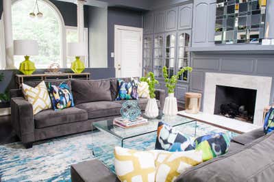  Eclectic Family Home Living Room. Oaks Wynd Drive by Ashley DeLapp Interior Design LLC.