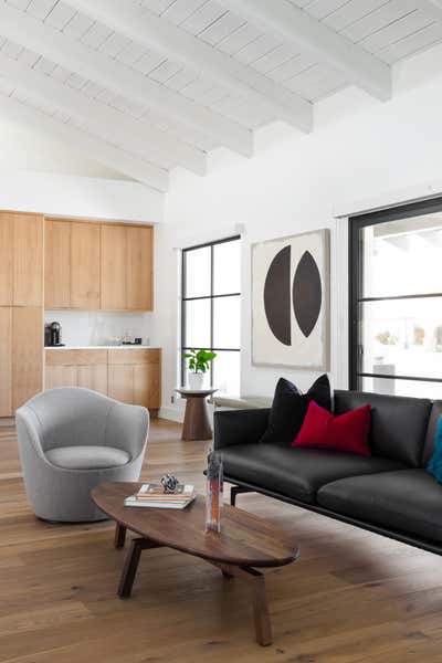  Mid-Century Modern Minimalist Family Home Living Room. Colorful Scandi by Iconic Design + Build.