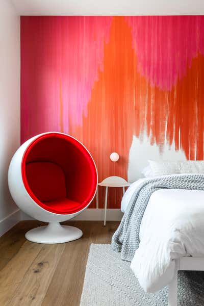  Mid-Century Modern Minimalist Family Home Children's Room. Colorful Scandi by Iconic Design + Build.