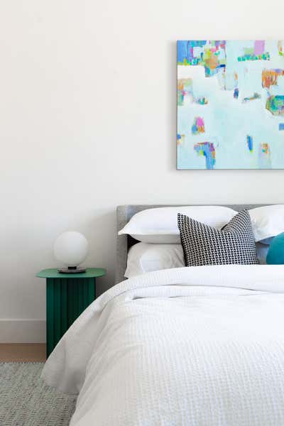  Contemporary Organic Family Home Bedroom. Colorful Scandi by Iconic Design + Build.