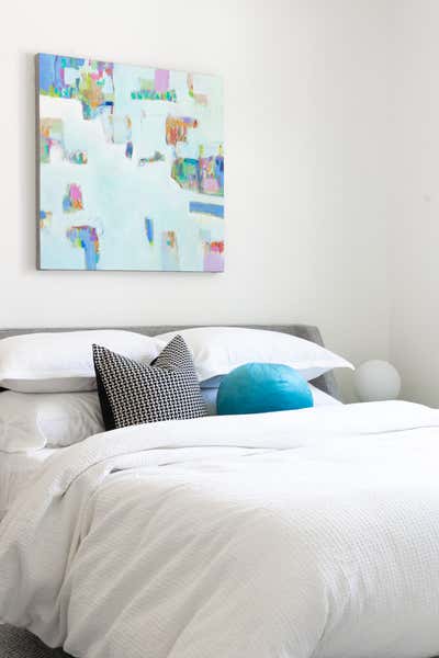 Contemporary Family Home Bedroom. Colorful Scandi by Iconic Design + Build.