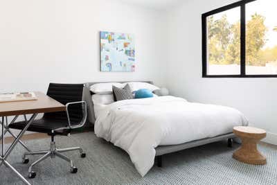  Contemporary Mid-Century Modern Family Home Bedroom. Colorful Scandi by Iconic Design + Build.