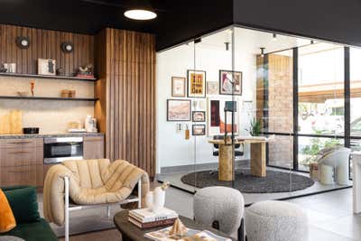  Eclectic Mid-Century Modern Office Workspace. Iconic Office by Iconic Design + Build.