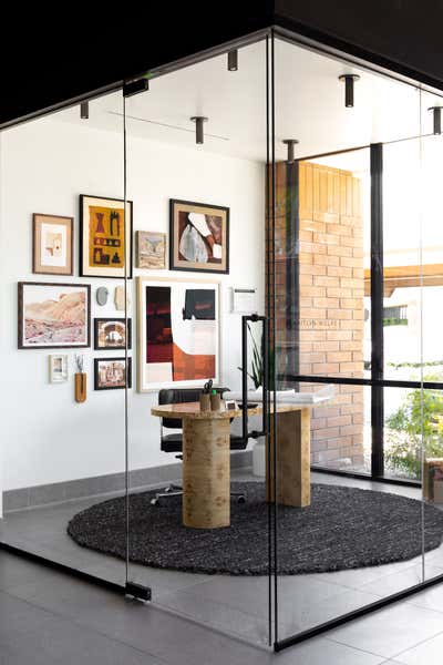  Contemporary Eclectic Office Workspace. Iconic Office by Iconic Design + Build.