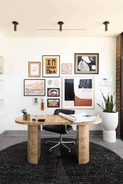  Mid-Century Modern Modern Office Workspace. Iconic Office by Iconic Design + Build.