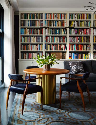 Art Deco Apartment Office and Study. Beaux Art Bachelor Pad by Marshall Morgan Erb Design Inc.