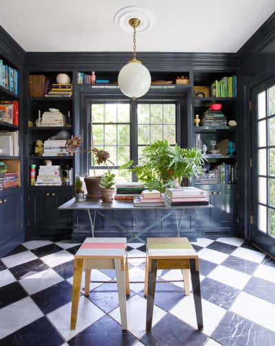  Eclectic Country House Office and Study. Hudson Valley Residence by Hollymount, Ltd..
