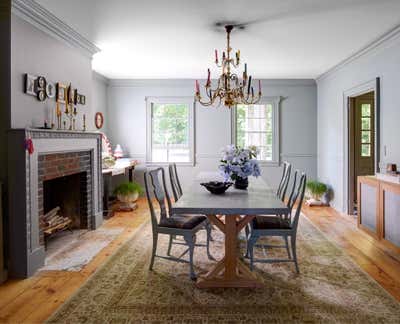 Country Country House Dining Room. Hudson Valley Residence by Hollymount, Ltd..