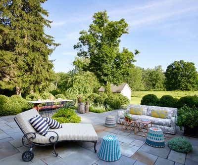  English Country Eclectic Country House Patio and Deck. Hudson Valley Residence by Hollymount, Ltd..