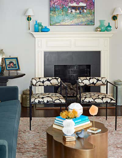  Eclectic Family Home Living Room. Normandy Road by Ashley DeLapp Interior Design LLC.