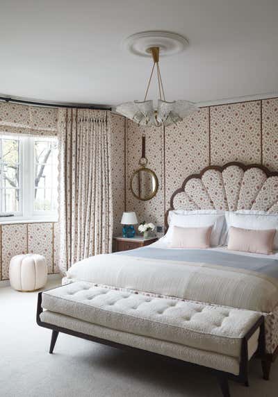  Contemporary Eclectic Maximalist Family Home Bedroom. Townhouse, Chelsea by Bryan O'Sullivan Studio.