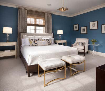  Transitional Family Home Bedroom. Potomac Bedroom by Joanne Rodriguez Interior Design.