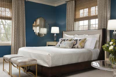  Transitional Family Home Bedroom. Potomac Bedroom by Joanne Rodriguez Interior Design.