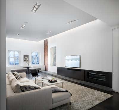  Contemporary Apartment Living Room. TRIBECA PENTHOUSE LOFT by Joyce Sitterly Interior Design.