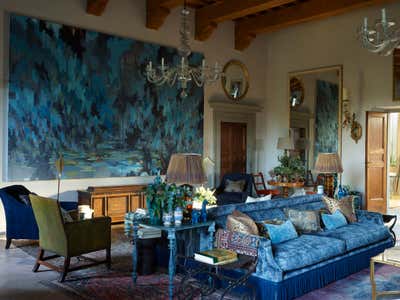  Maximalist Living Room. Villa Medane  by Hubert Zandberg Interiors.