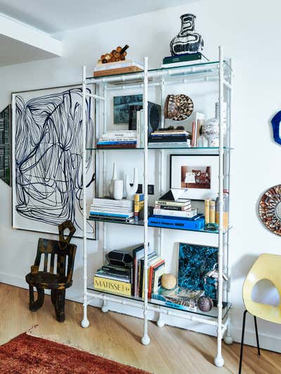  Eclectic Mid-Century Modern Apartment Office and Study. White City Apartment  by Hubert Zandberg Interiors.