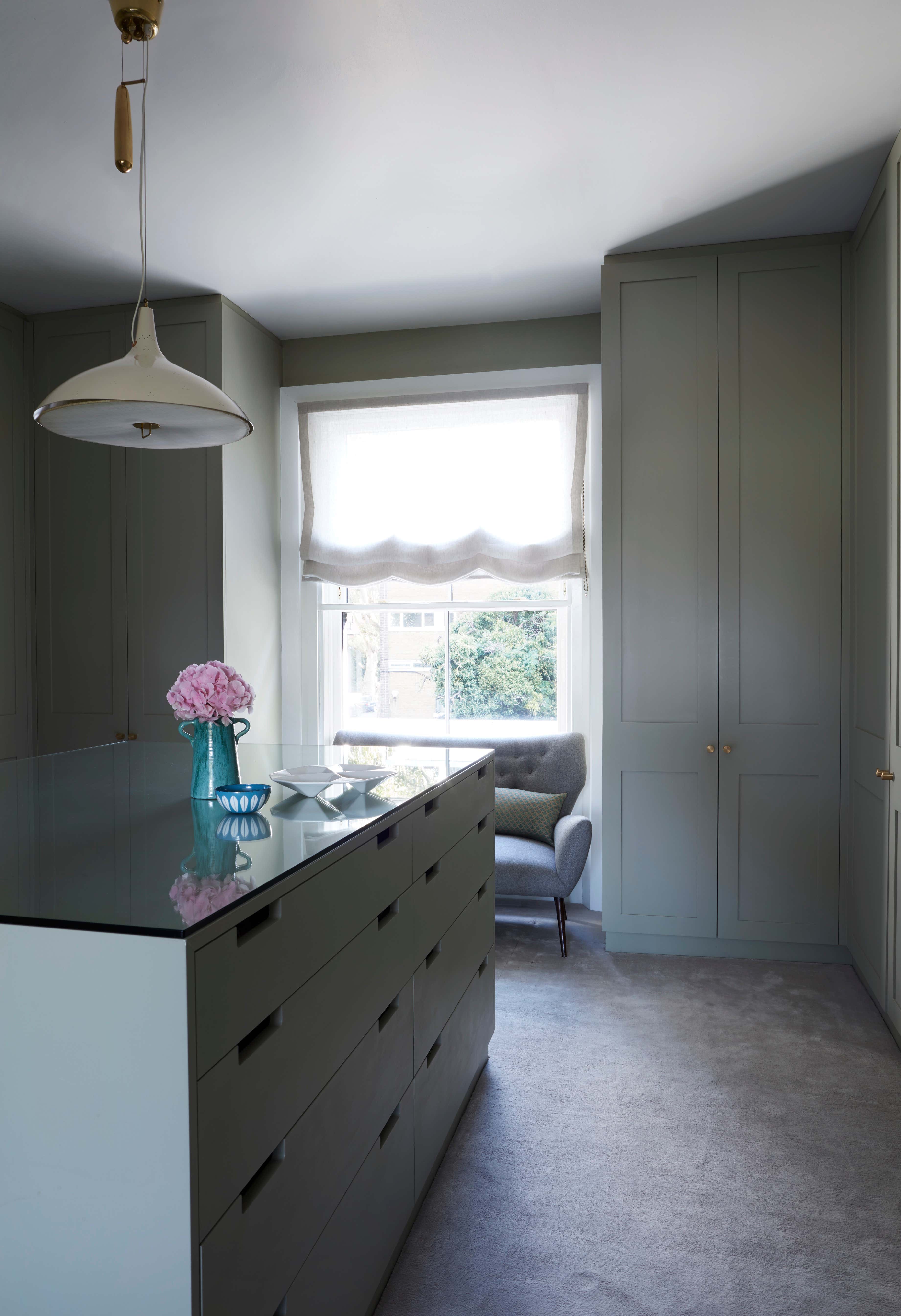 Contemporary Storage Room and Closet