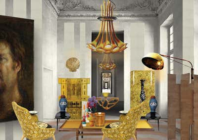  Maximalist Living Room. New South Kensington by Amber Jeavons Ltd.