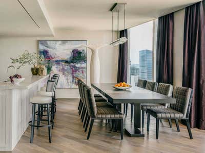 Contemporary Vacation Home Dining Room. The Harrison Penthouse by Candace Barnes.