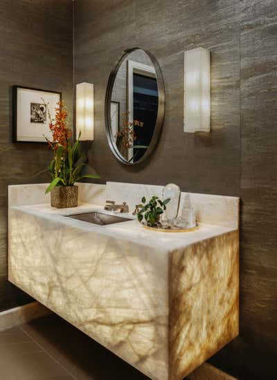  Eclectic Transitional Bathroom. The Harrison Penthouse by Candace Barnes.
