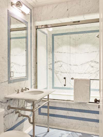 Transitional Apartment Bathroom. Uptown with Peter Pennoyer Architects by Katie Ridder Inc..