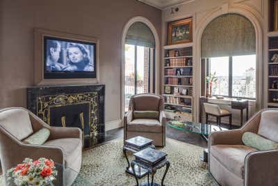  Traditional Transitional Office and Study. Park Ave. Penthouse by Pavarini Design.