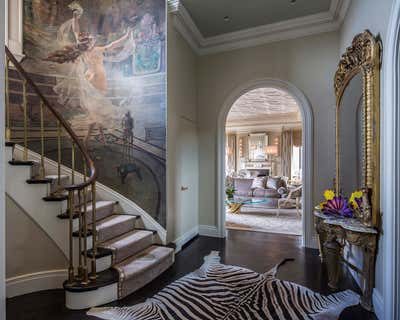  Transitional Entry and Hall. Park Ave. Penthouse by Pavarini Design.