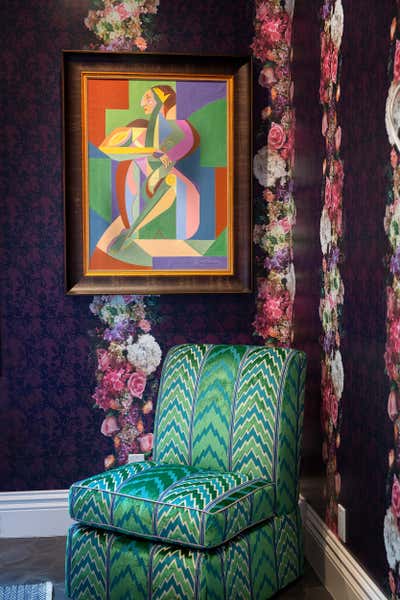  Eclectic Maximalist Vacation Home Bedroom. Pasadena Poolhouse by Michelle Workman Interiors.