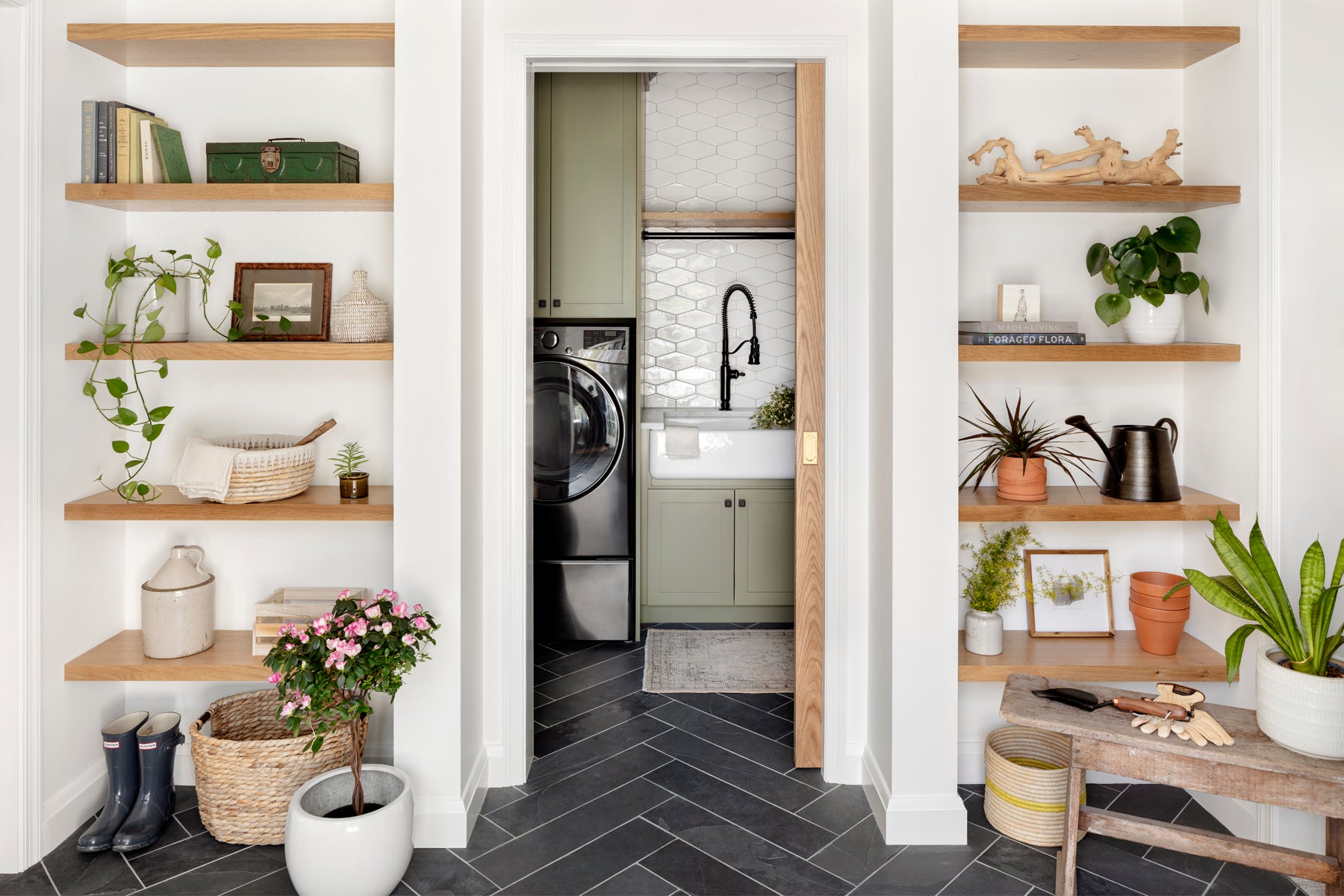 Mid-Century Modern Storage Room and Closet